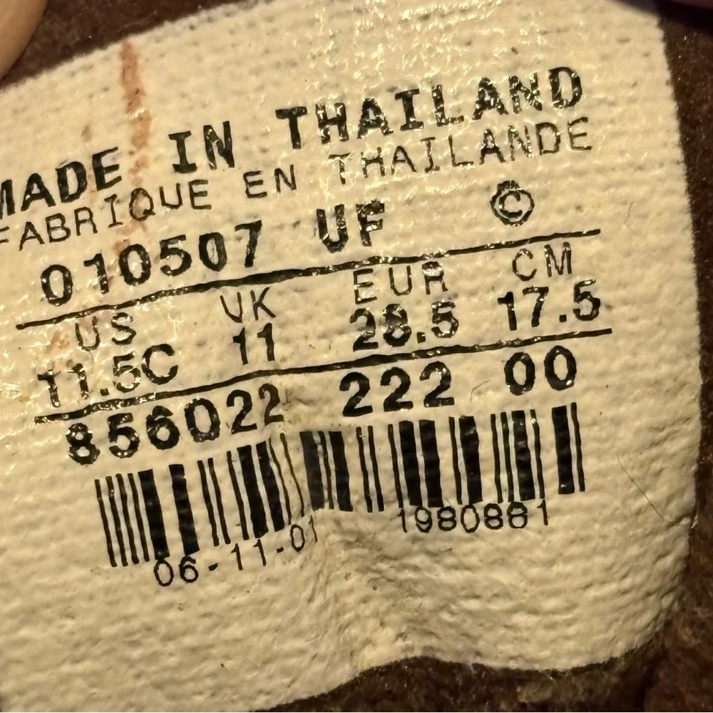 Vtg Nike ACG Leather Boots Kids 010507 UF Sz 11.5 C High Top Brown‎ Lace Up